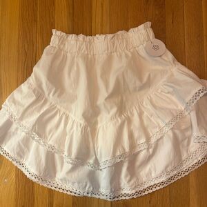 🛍️🛍️White Lace Trimmed Women's Skirt